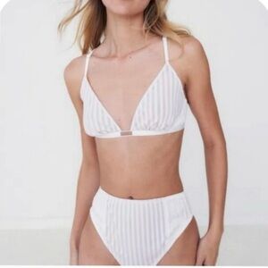 Striped White Lunya Set
